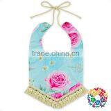Cotton Floral Adjustable Strape Tassel Baby Girls Bandana Drool Bibs thumbnail-2