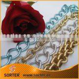 ANODIZED COLORED ALUMINUM CURB CHAIN OPEN LINK NON TARNISH 11X7MM thumbnail-1