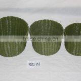 Beautiful Green Oval Small Storage Basket thumbnail-1