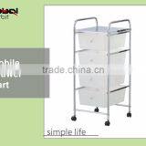 Home Storage Shelf With Castor 10 Drawers Rolling Rack Space Organizer Cabinet thumbnail-3