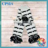 2014 Newest Christmas White +black Baby Leg Warmer With Match Headband Lacework Leg Warmer Wholesale thumbnail-1