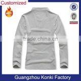 Wholesale OEM Long Sleeve Polo T Shirts Stand Collar Pure Cotton Polo Shirts thumbnail-2