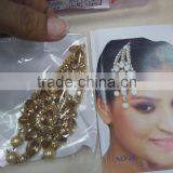 JHOOMAR JHUMAR Side Passa TIKA PEARL GOLD Crystal Hair Accessory thumbnail-1