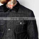 Latest Design Black Plain Collar With Fur Jacket Two Pocket for Men thumbnail-3
