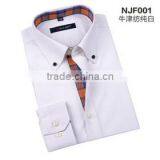 100% Cotton White Men's Oxford Cotton Dress Shirt thumbnail-2