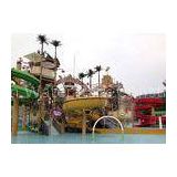 Big Water House Aqua Playground Pirate Ship Stype with 6 Water Slides