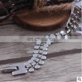 Fashion Men's Titanium Steel Curved Cowboy Link Chain Bracelet Simple Bold Stainless Bracelets Men Jewelry thumbnail-4