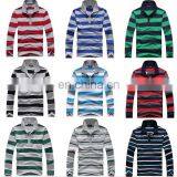 China Supplier 2016 Fashion Wholesale Clothing Man Cheap Polo Shirt Stripe Design Cotton Men's Long Sleeve Polo Shirt thumbnail-1