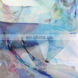 Quality Assured Digital Printed 100% Silk Organza Fabric India/sky Blue Saree