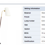 Floor standing lamp for hotel with UL/CE/SAA certification gooseneck decorative floor lamps with marble base