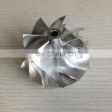 RHF55 52.60/65.00 мм 7+7 лопастей Турбокомпрессор, выполненный из заготовки/обработанный фрезерованием/из алюминия 2618 Компрессорное колесо для VF30/VF34 Апгрейд thumbnail-2