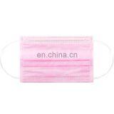 Disposable Adult Printed Pink 3 Ply Face Mask Cotton