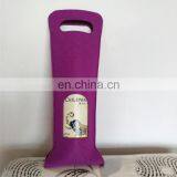 Customized Size 2pcs Set Bag for Gift Felt Christmas Wine Bottle Cover Bags thumbnail-7