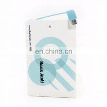 Small Size Card Power Bank 2500mah Portable Phone Charger Wholesale Mini Power Bank thumbnail-2