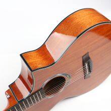 Deviser L-625-N Acoustic Guitar Cheap Price for Sale 40 Inch OEM Cutaway Mahogany Guitar Made in China thumbnail-4