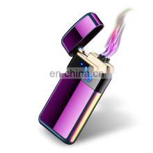 Rechargeable Morden Luxury Cigarette Red Flame Electric Dual Arc USB Lighter With LED Charging Indication thumbnail-2