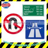 Reflective Aluminum Motorway Traffic Signs With 3M Reflective Sheeting