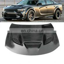 Aluminum 2015-2020 Dodge Charger SRT Hellcat Style Car Bonnet Hood With Scoops Vents thumbnail-1