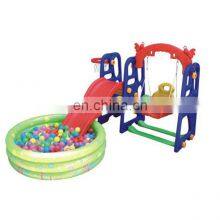 Cute design children pool with slide kids games plastic slide indoor playground equipment