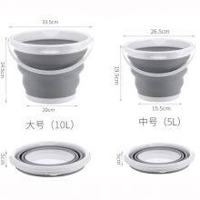 Folding Collapsible Bucket With Strong, Flexible, Compact, BPA Free Design and Sturdy Handle for Hiking Camping and Outdoor thumbnail-5