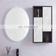 40 Inch Modern Luxury All Stone Bathroom Vanity Cabinet Set Combo Smart LED Mirror Side Cabinet thumbnail-3