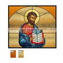 Chinese Stain Glass Supplier Custom Made Architectural Art Glass Church Doors And Windows Glass Panels Inlaid Stained Glss Sheet thumbnail-3