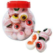 Assorted Fruit OEM Halal Individual Pack Popping Gummy Ball Round Halloween Eyeball Gummy Candy in Jar thumbnail-2