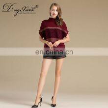 Korea Crew Neck Hot Sale Short Sleeve 100% Cashmere Sweater Women thumbnail-2