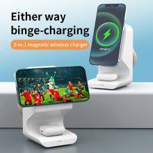 Trending Products 2023 New Arrivals 15W Fast Charging Smart 3 In 1 Wireless Charger Magnetic For Apple thumbnail-3