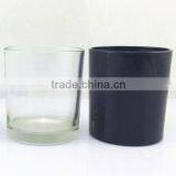 Clear Black Frost Votive Candle Holders