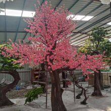 Real Touch Garden Decorative Hand Made Wholesaler Artifical Peach Blossom Flower Cherry Tree for Theme Park thumbnail-2
