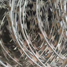 Barbed Wire Mesh Fence With Razor Blades, Stainless Steel Razor Blades, Barbed Wire, Razor Blades, and Barbed Wire. thumbnail-2