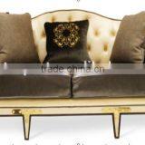 Luxury Classic Design Living Room Furniture Beige Leather Sofa Set Sectional Vintage Sofa thumbnail-2