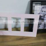Fashional Pink Color Acid-Free Samples, 3 Openings and 16*7.5" Size of Matboard