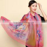 2016 Summer High Quality Digital Printed 100%pure Silk Scarf, Hangzhou Factory Silk Scarf Shawl,modern Vintage Style Scarf Supplier's Choice thumbnail-6