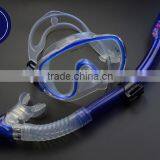 Water Sports Anti-Fog Silicone Scuba Diving Mask Dry Snorkel Set thumbnail-3