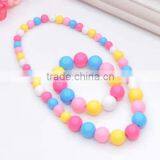 beautiful colorful beads children necklace and bracelet-- jewelry set