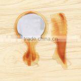 Vintage Round Mirror Comb Set Plastic Customized Make up Mirror Brush Set