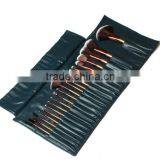 Professional 21 Pcs Bronzer Makeup Brush Set With Leather Case
