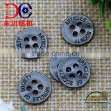 Gunmetal Sew Button 4 Hole Metal Button for Jeans Shirt thumbnail-3