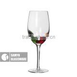 Samyo Handmade Custom Glassware Wine Glass Sets With Green and Red Color Decoration thumbnail-2