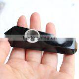Natural Black Obsidian Cheap Smoking Pipes for Sale thumbnail-3