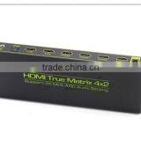 4x4 HDMI 3D HDTV HD 4K True Matrix 1.4 Switch Splitter 1080p 4 In 4 Out IR Remote thumbnail-4