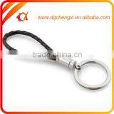 Hot Sale Fashion Costomized Color Leather Braided Rope Keychain thumbnail-1