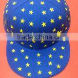 Blue Flat Cap With Full Star Embroidery