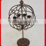 Hot Sell Metal Candle Holder With Globe Shape