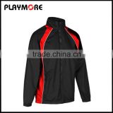 Unisex black and red lightweight windproof and waterproof jacket