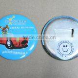 Customized Round Tinplate Beer Opener , Magnetic Opener Fridge , Bottle Opener Fridge Magnet