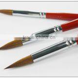 Transon 168 Six Pieces a Setred Handle Point Head Weasel Hair Artist Paint Brush Brand thumbnail-1