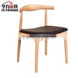 Solid Wood Simple European Design Cow Horn Dining Chair thumbnail-1